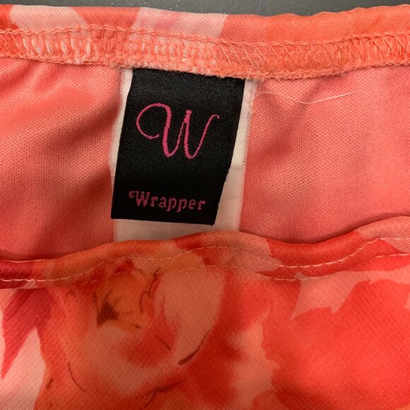 Wrapper Brand Women's Orange Floral Skirt, Size Small - Picture 3 of 3